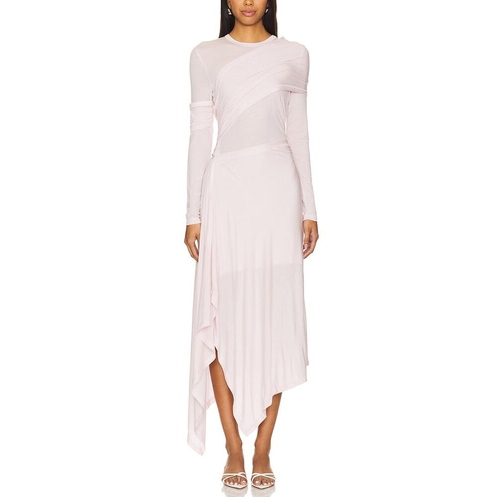 Helmut Lang Asymmetric Pink Protection Dress Size XS